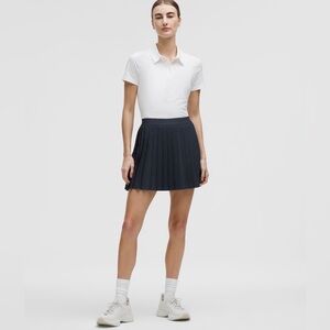 LULULEMON High-Rise Pleated Mini Skirt (Long) • Size 8 • True Navy NWoT Sold Out